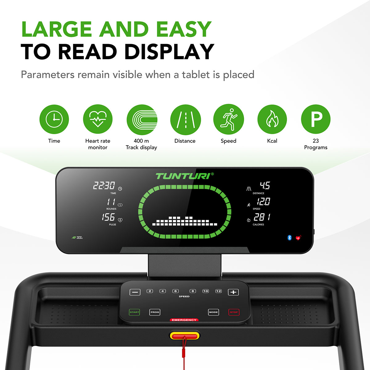 Διάδρομος γυμναστικής 2.0 hp Tunturi Cardio Fit T30