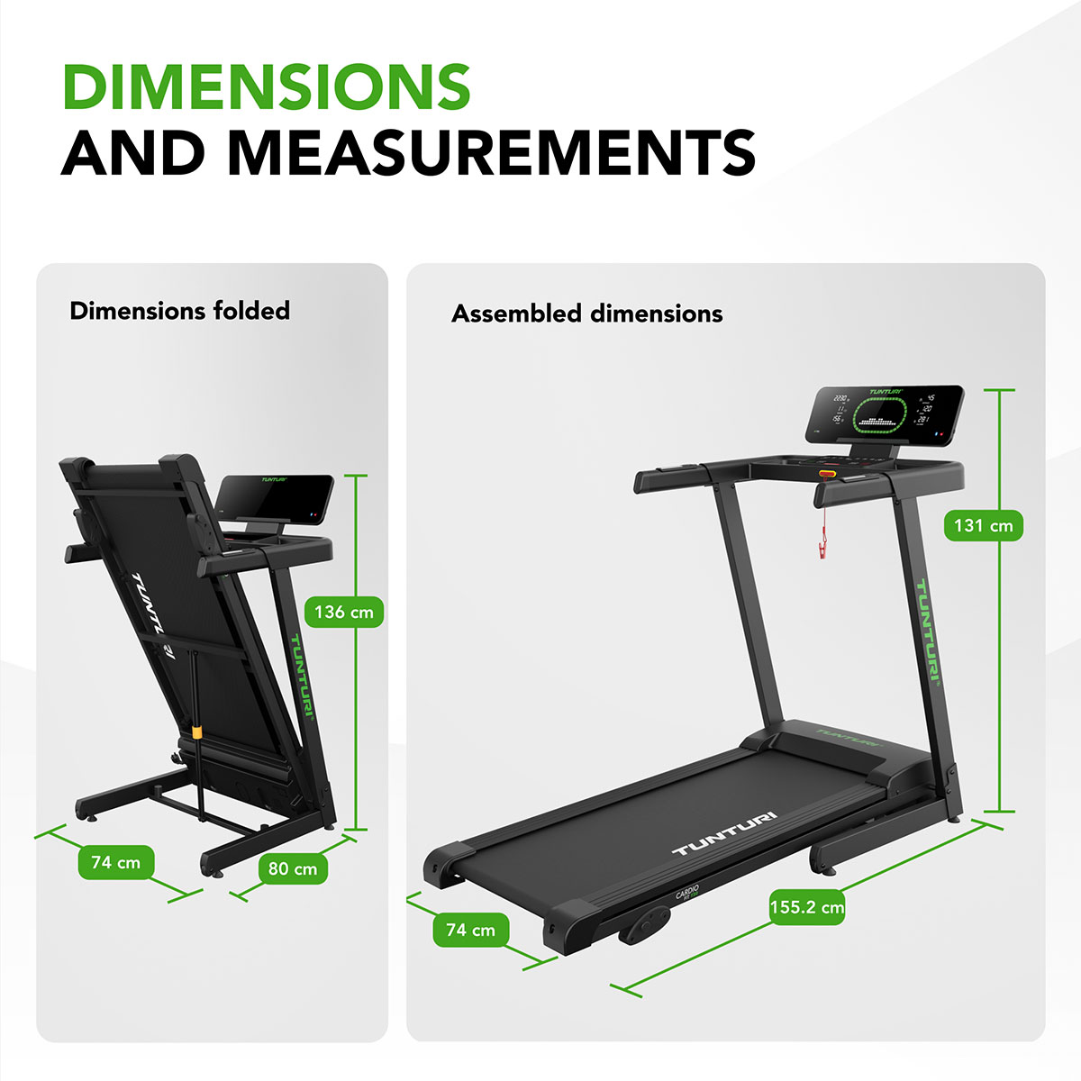 Διάδρομος γυμναστικής 2.0 hp Tunturi Cardio Fit T30