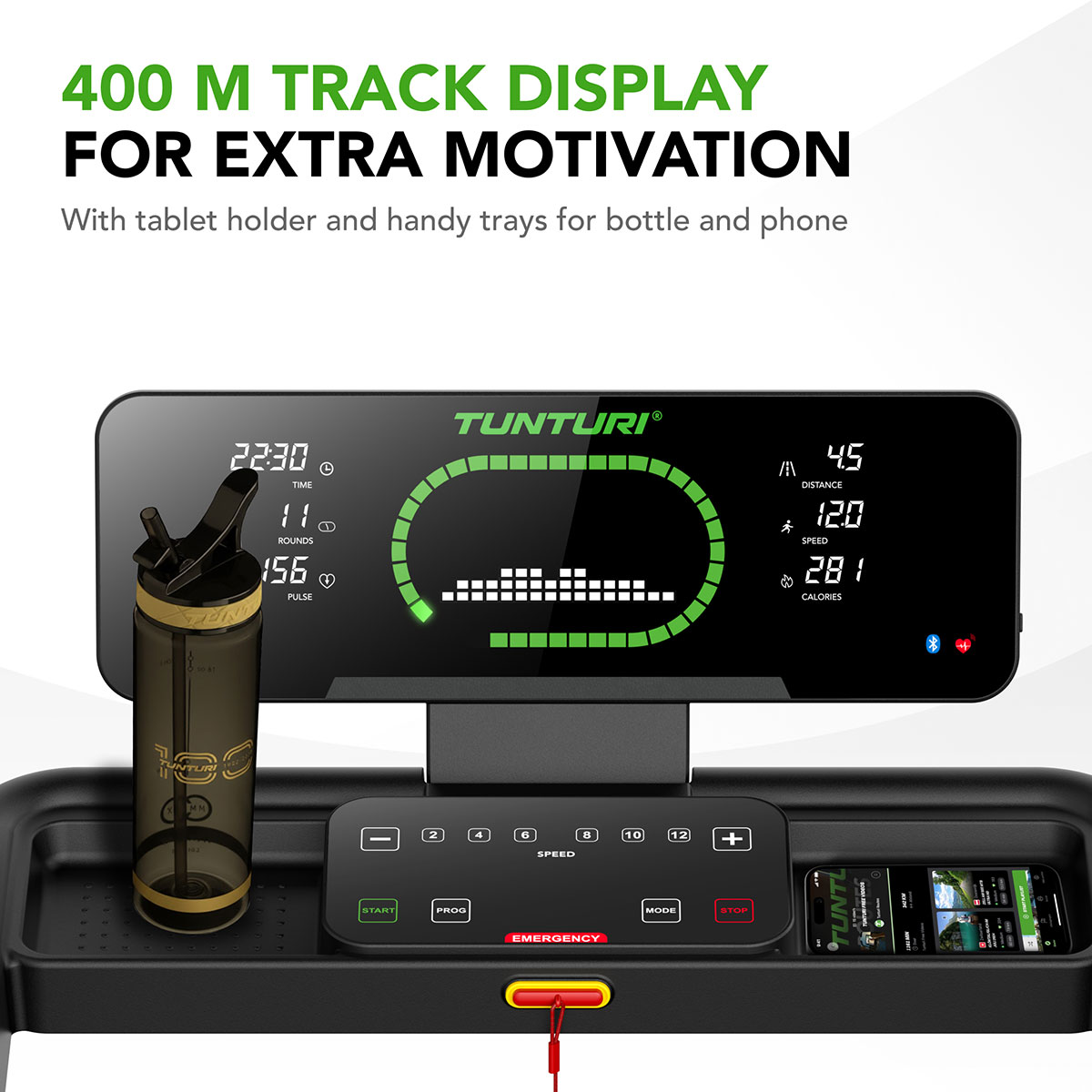 Διάδρομος γυμναστικής 2.0 hp Tunturi Cardio Fit T30