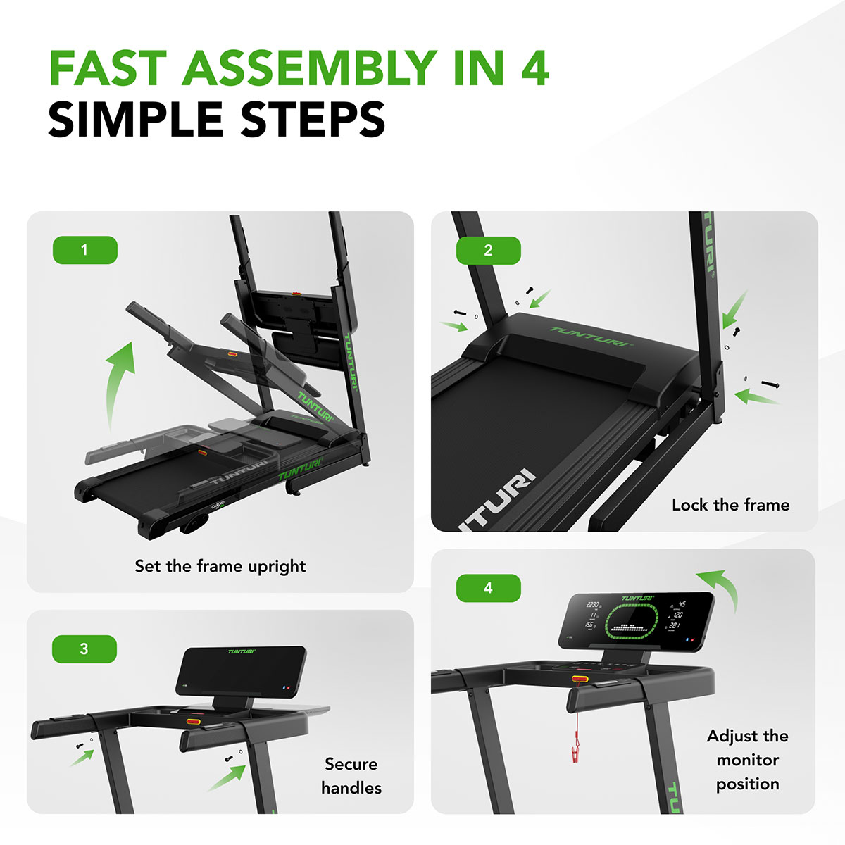 Διάδρομος γυμναστικής 2.0 hp Tunturi Cardio Fit T30