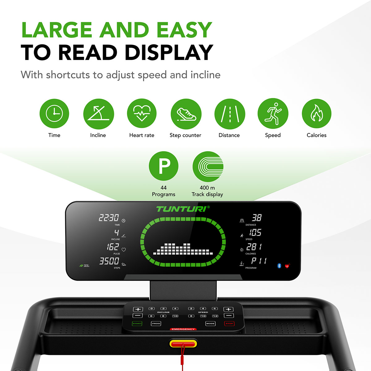 Διάδρομος γυμναστικής 3hp Fit T50 Tunturi Cardio