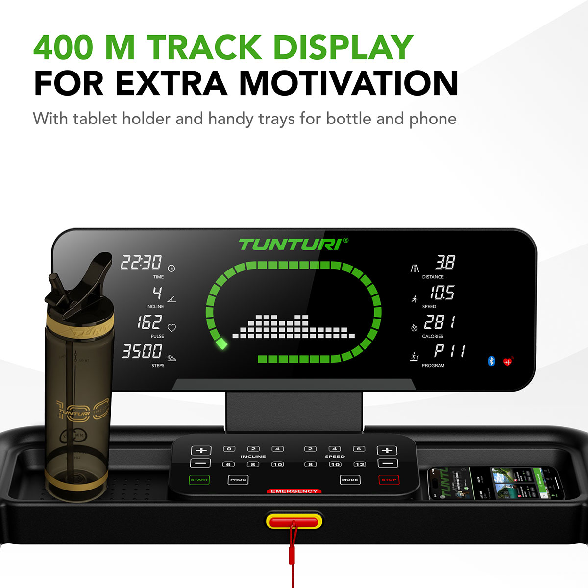 Διάδρομος γυμναστικής 3hp Fit T50 Tunturi Cardio