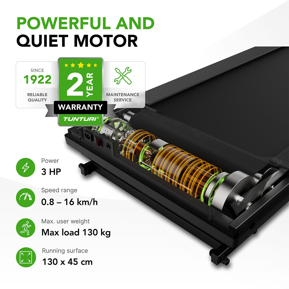 Διάδρομος γυμναστικής 3hp Fit T50 Tunturi Cardio
