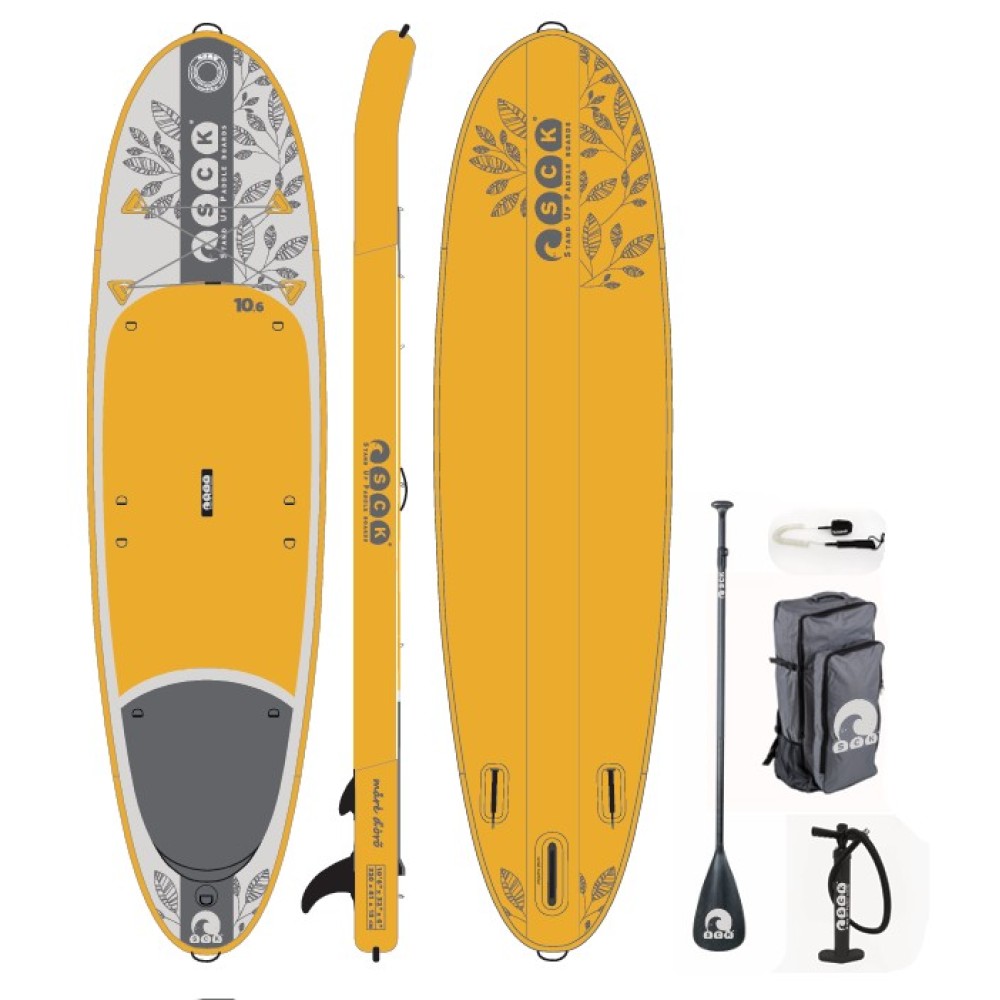 Φουσκωτή σανίδα SUP Mare Doro 10’6″ Κίτρινη SCK