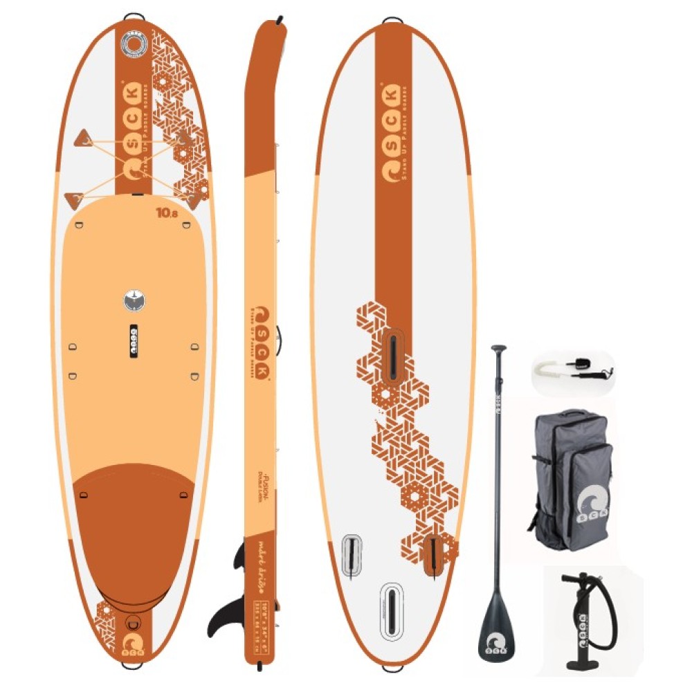 Φουσκωτή σανίδα SUP/Windsurf Mare Arioso 10'8" πακέτο Sepia SCK