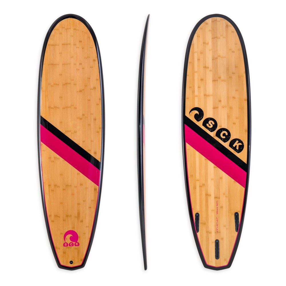 Σανίδα surf EPX Bamboo 6’4″ Black-Ruby SCK