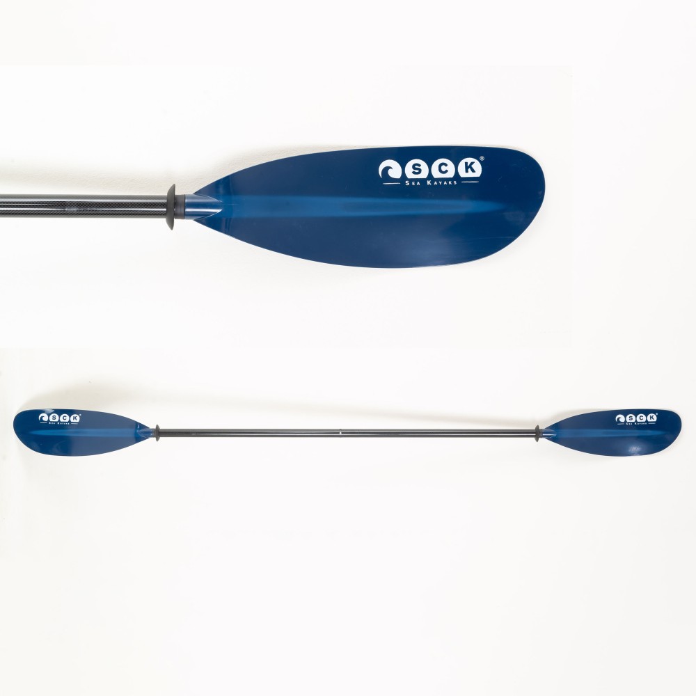 Κουπί καγιάκ 220cm Carbon & Υαλοΰφασμα με ABS λεπίδες Μπλε SCK