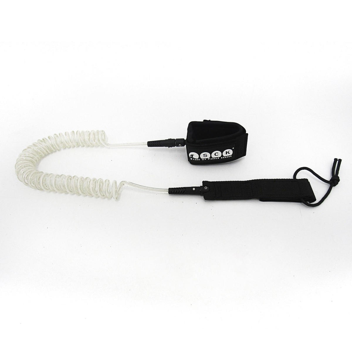 Leash σπιράλ 10ft - Διάφανο SUP SCK