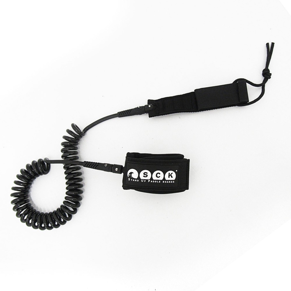 SUP leash σπιράλ 10ft SCK - Μαύρο