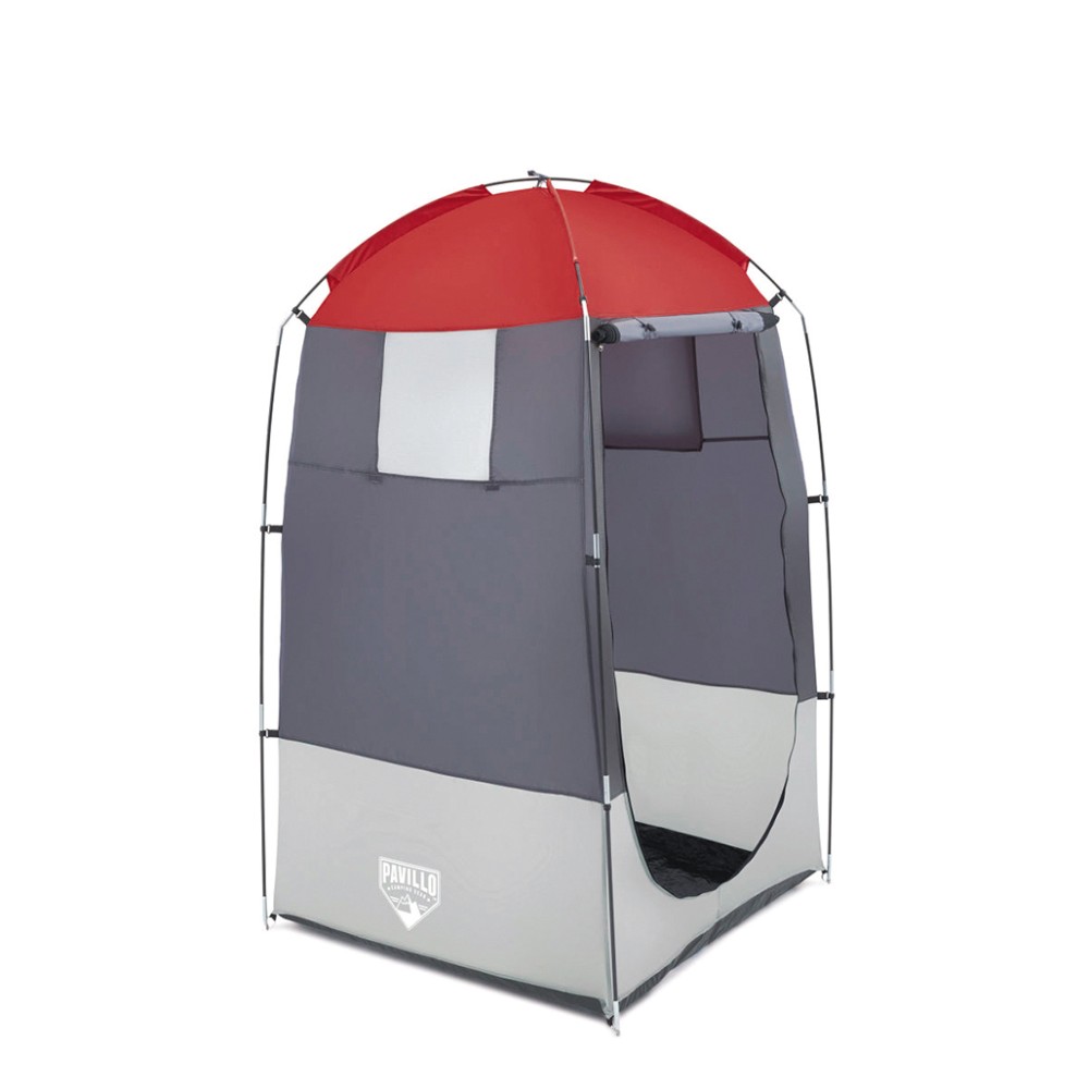 68002 ΣΚΗΝΗ ΤΟΥΑΛΕΤΑΣ PAVILLO 110X110X190CM Γκρι/Κόκκινο Bestway