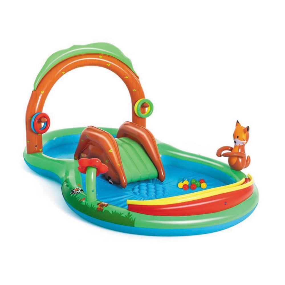 Παιδική Πισίνα Φουσκωτή 295x199x30εκ. Πράσινη Friendly Woods Play Center Bestway