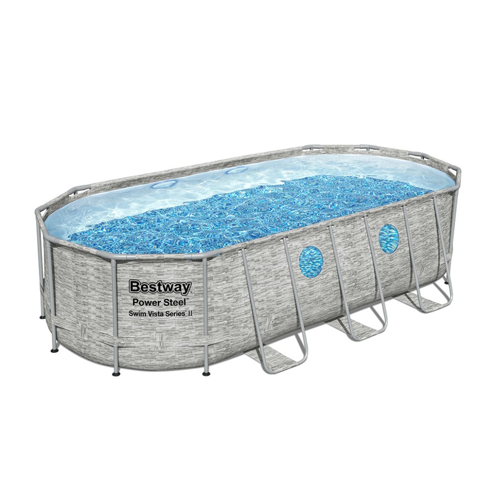 Πισίνα 56716 POWER STEEL 549X274X122CM Oval Pool Set Bestway